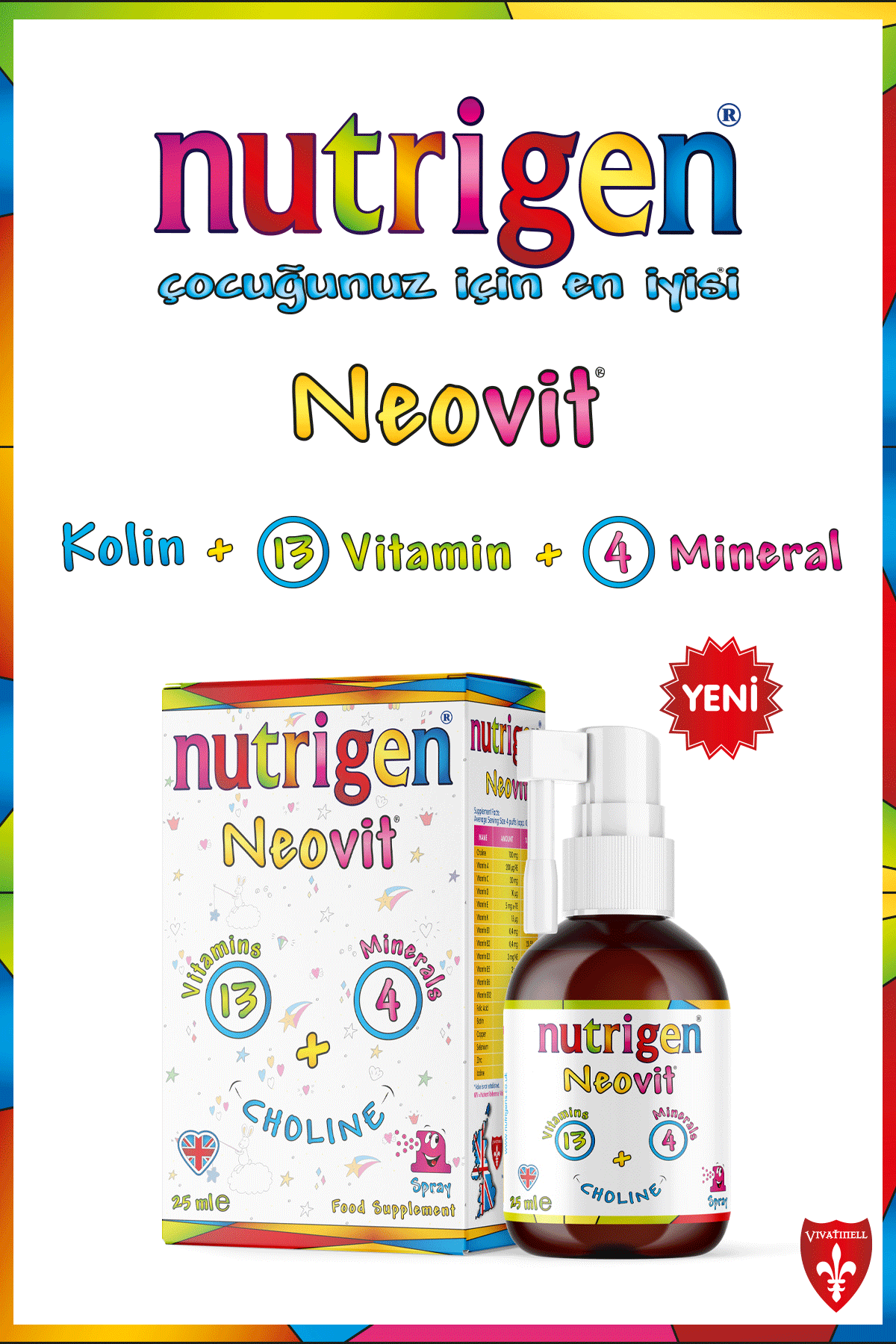 Nutrigen Neovit Neonatal Kolinli Vitamin Mineral Oral Sprey 25 Ml